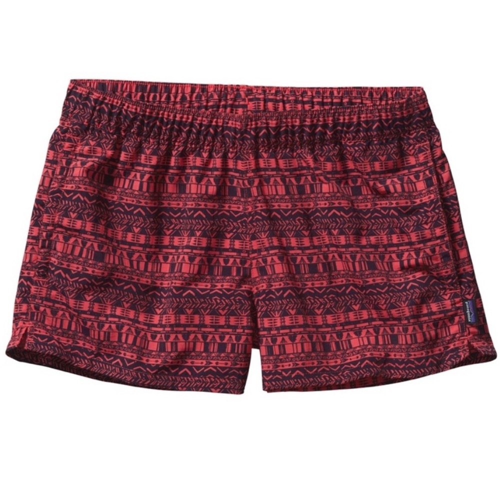 Patagonia Women's Red and Black Athletic Shorts